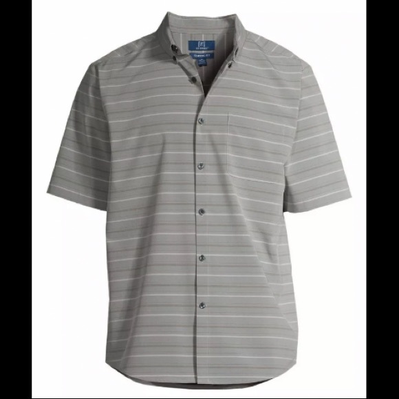 George Men's Short Sleeve Striped Woven Shirt - Picture 2 of 4